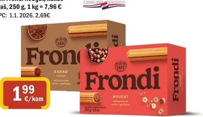 Kraš Vafl Frondi nougat, kakao