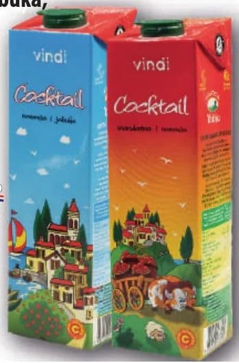 Vindi Sok cocktail Naranča-jabuka, Mandarina-naranča