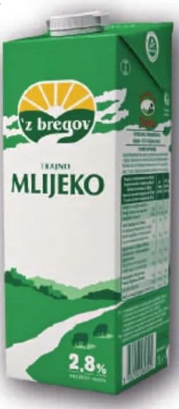 z bregov Mlijeko trajno, 2,8% M.M.