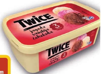Twice Sladoled jagoda vanilija čokolada