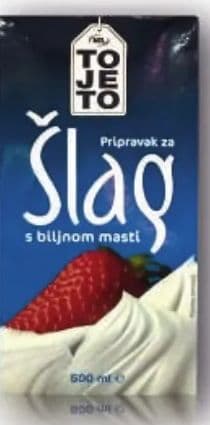 To je to Pripremak za šlag s biljnom masti