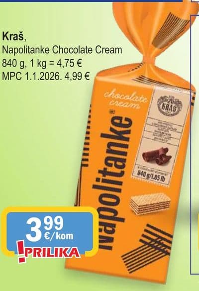 Kraš Napolitanke Chocolate Cream