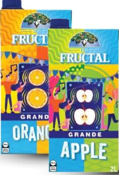 Fructal Sok prirodni Grande naranča, jabuka