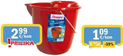 Domeo, Plastična kanta s ocjedivačem