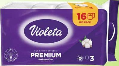 Violeta Toaletni papir Premium Natural 16/1 troslojni