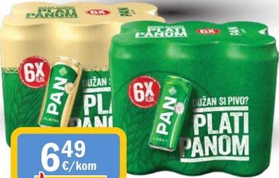 Pivo svijetlo Lager 4,8% alk. 6/1