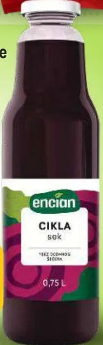 Encian, Sok od cikle