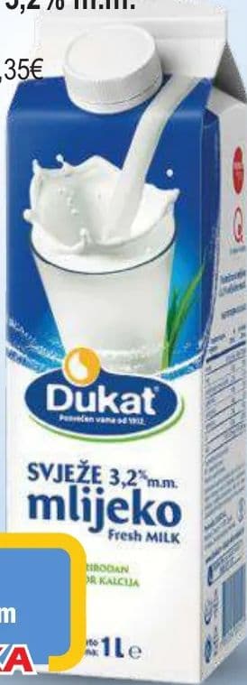 Dukat, Mlijeko svježe 3,2% m.m.