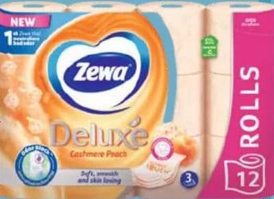 Zewa Deluxe, Toaletni papir breskva Zewa 12/1, troslojni