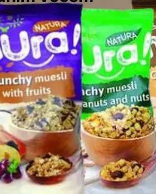 Hura Natura, Muesli hrskavi s kikirikijem i orašastim plodovima, s čokoladom, sa suhim voćem