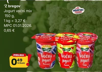 'Z bregov Jogurt voćni mix