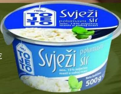 ToJeTo Sir svježi polumasni