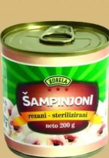 ZORELA Šampinjoni rezani