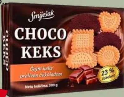 Smješan, NTL Čajni keks s 23% čokolade