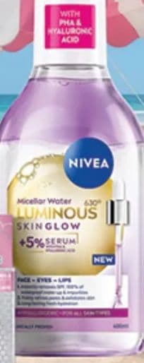 NIVEA Luminous Skin Glow Micellar Water +5% Serum