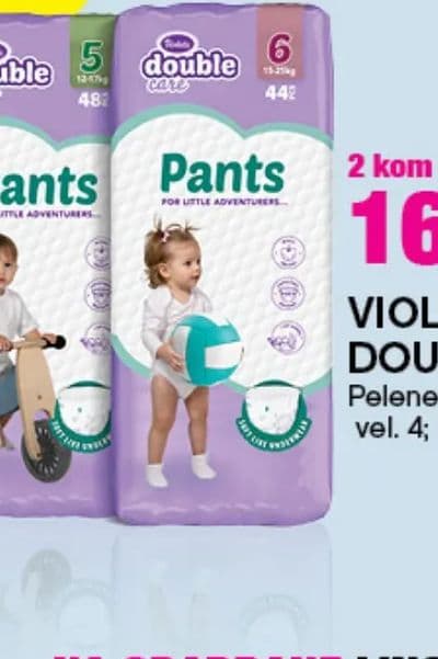 VIOLETA DOUBLE CARE Pelene gaćice, vel. 4; 5; 6