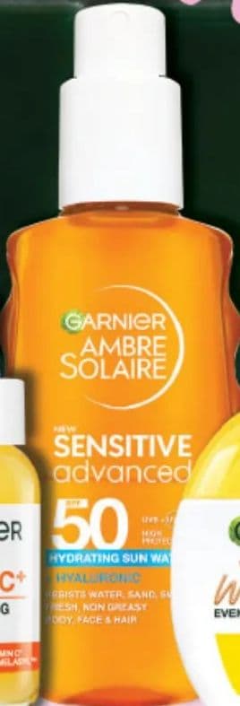 GARNIER Ambre Solaire Sensitive Advanced SPF 50 Hydrating Sun Water