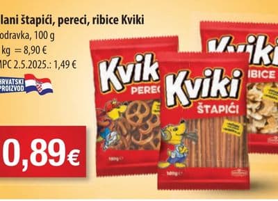 Kvik Slanu štapići, pereci, ribice Kvik