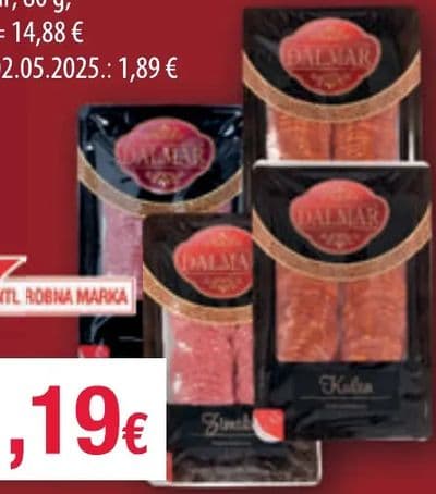 Dalmar Kobasica čajna, Zimska, Srijemska, Kulen narezak