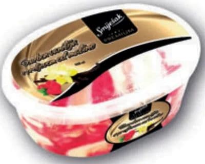 Smiješak Sladoled bourbon vanilija s preljevom od maline