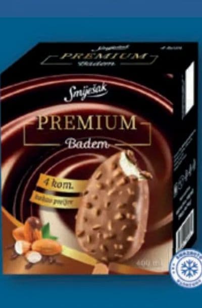 Smiješak Sladoled premium box štapić badem (4 x 100 ml)