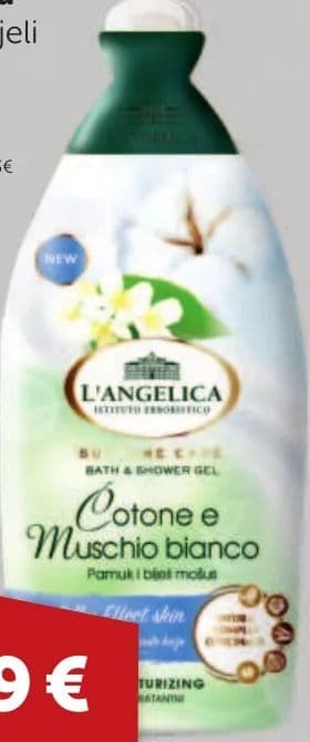 L'Angelica Gel za tuširanje L'Angelica Pamuk i bijeli mošus