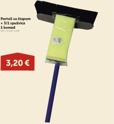 Partviš sa štapom + 3/1 spužvica