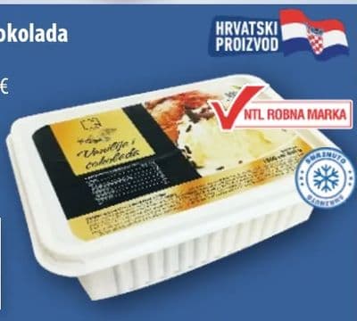Smještak Sladoled vanilija čokolada