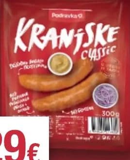 Podravka Kranjske kobasica