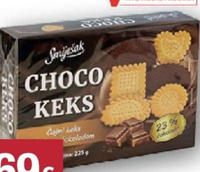 Smješak Čajni keks s 23% čokolade