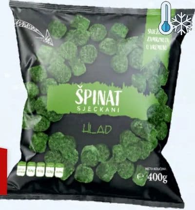 Špinat sjeckani Hlad Zamrznuto