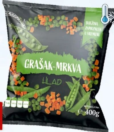 Grašak - mrkva Hlad Zamrznuto