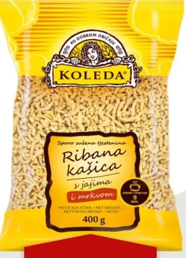KOLEDA Tjestenina Koleda Ribana kaša s jajima i mrkvom
