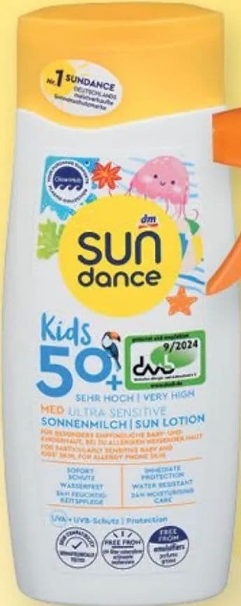 SUNDANCE SUNDANCE Kids Med Ultra Sensitiv mlijeko za sunčanje za djecu ZF 50+, 200 ml