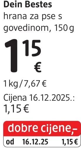 Dein Bestes Dein Bestes hrana za pse s govedinom, 150 g