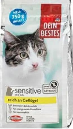 Dein Bestes Dein Bestes sensitive suha hrana za mačke perad, 750 g