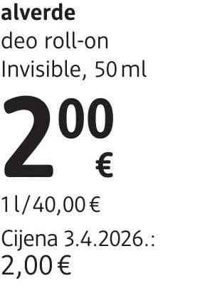 alverde deo roll-on Invisible