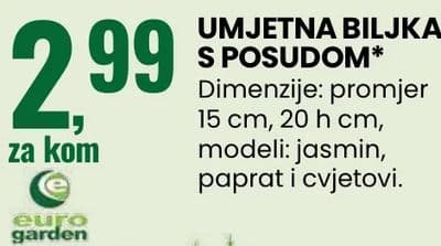 UMJETNA BILJKA S POSUDOM*