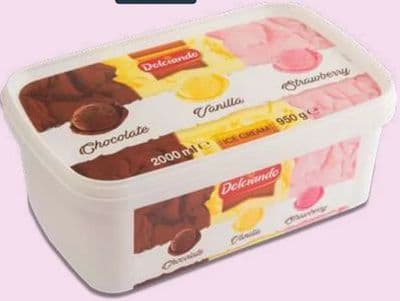 SLADOLED ČOKOLADA/ VANILIJA/JAGODA 2 l