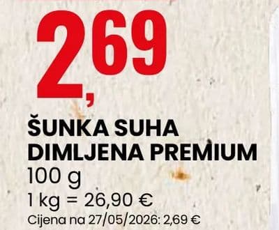ŠUNKA SUHA DIMLJENA PREMIUM