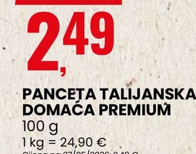 PANCETA TALIIJANSKA DOMAĆA PREMIUM