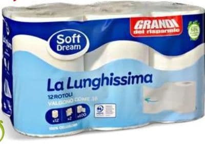 Soft Dream TOALETNI PAPIR DUGI 2 SLOJA, 600 LISTOVA, 12 ROLA