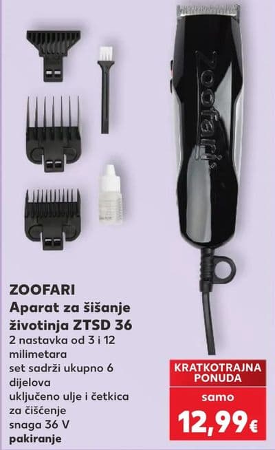 ZOOFARI Aparat za šišanje životinja ZTSD 36