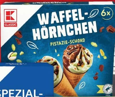 K CLASSIC WAFFEL-HÖRNCHEN PISTAZIE-SCHOKO