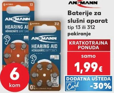 ANSMANN Baterije za slušni aparat