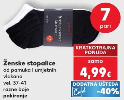 LIVERGY Ženske stopalice od pamuka i umjetnih vlakana