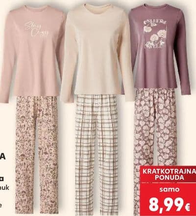ESMARA Ženska pidžama 100% pamuk vel. S-L