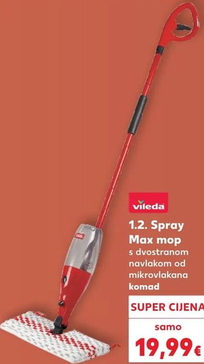 vileda 1.2. Spray Max mop s dvostranom navlakom od mikrovlakana