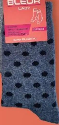 BLEUR Čarape od pamuka i poliesterskih vlakana vel. za žene 35/38-39/42, vel. za muškarce 39/42-43/46 razne boje