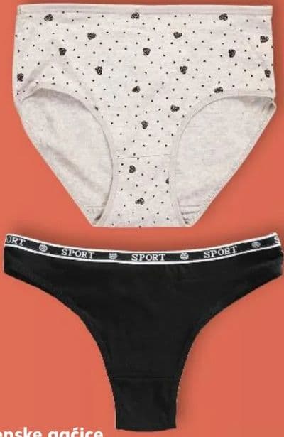 Ženske gaćice slip ili duboke 95% pamuk, 5% elastanska vlakna vel. S-XXL razne boje